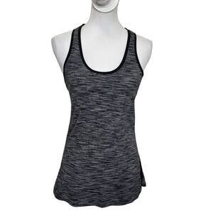 Lululemon Cool Racerback II Lined Up Athletic Tank Top Black Women Size XS